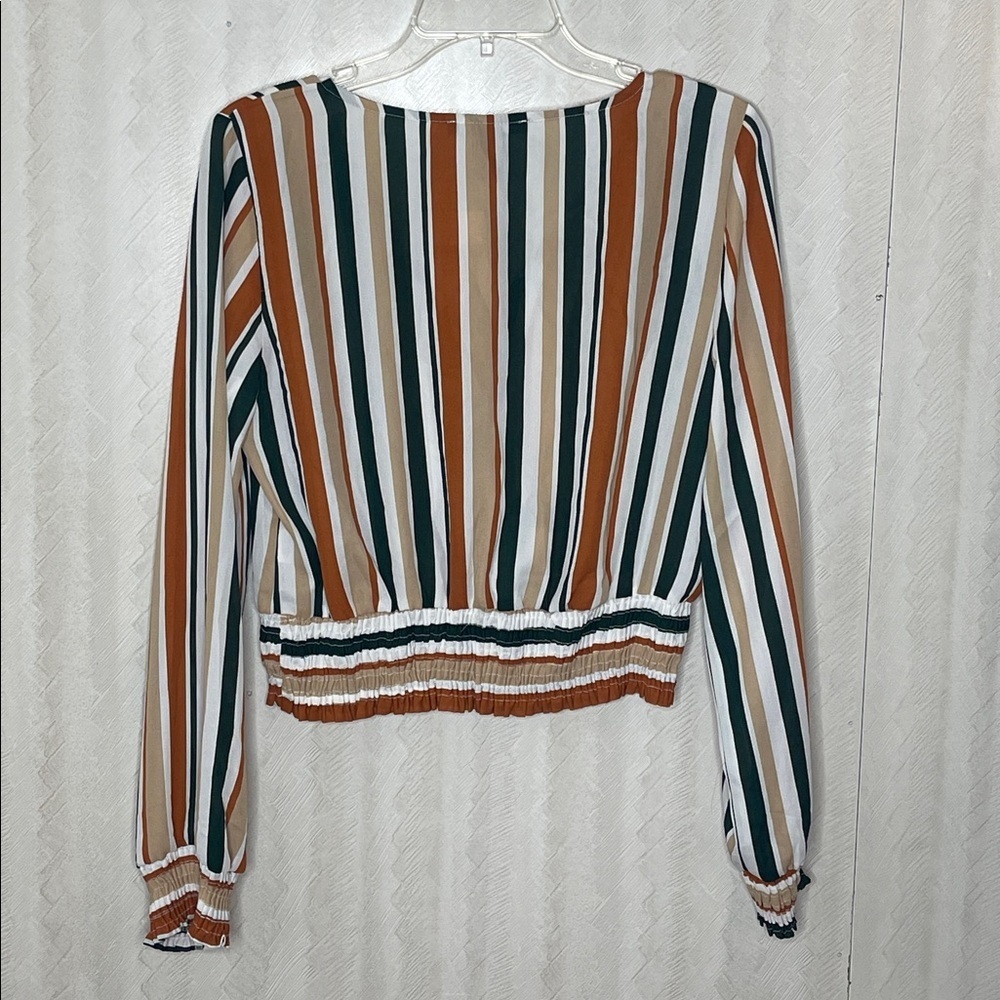 🆕 FOREVER 21 Striped Blouse Size M - Picture 3 of 5